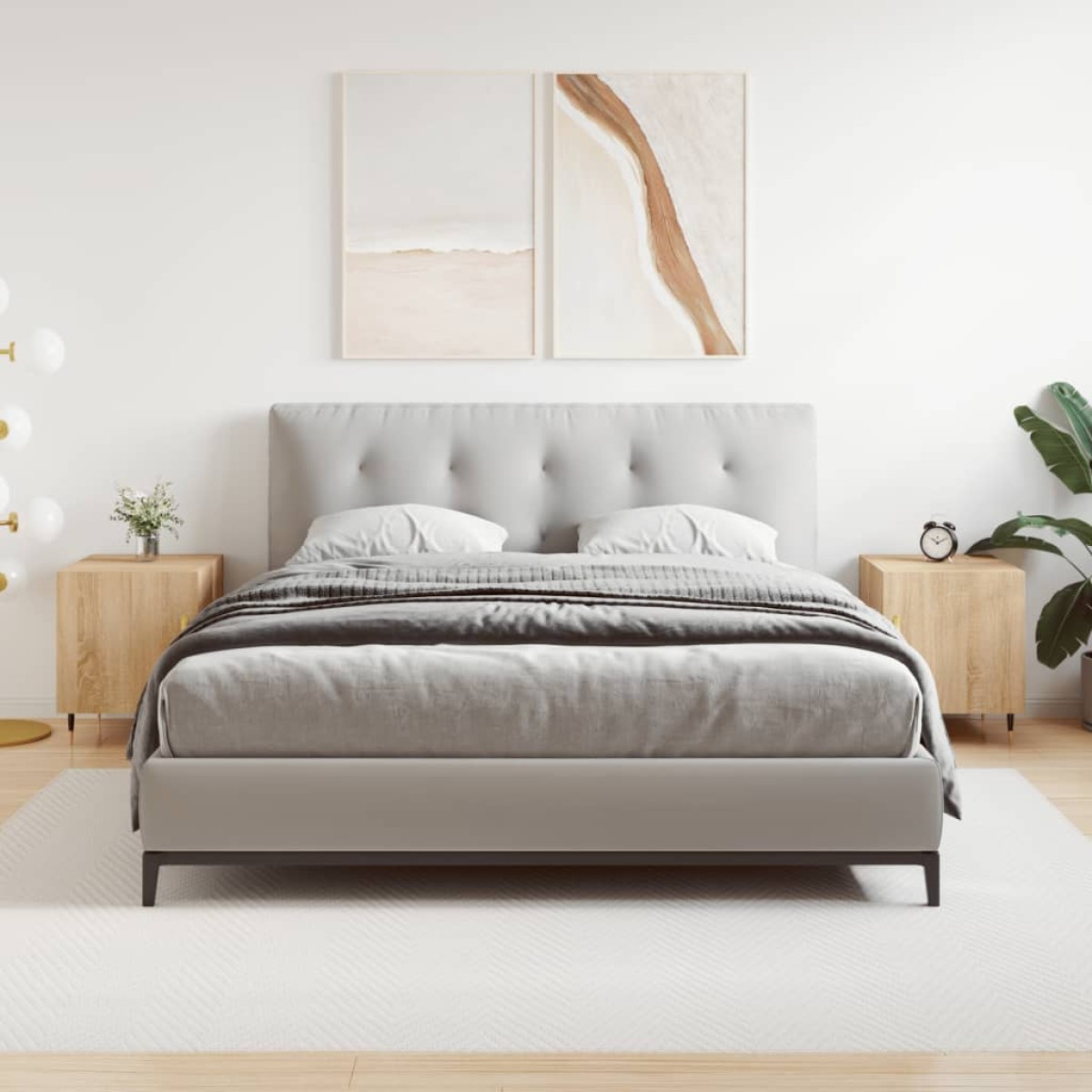 vidaXL Κομοδίνα 2 τεμ. Sonoma Δρυς 40 x 40 x 50 εκ. από Επεξεργ. Ξύλο