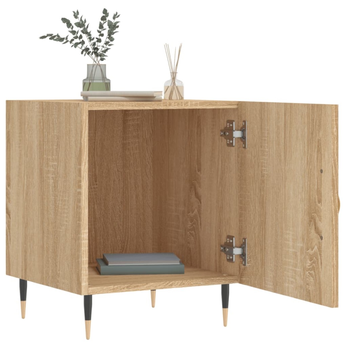 vidaXL Κομοδίνα 2 τεμ. Sonoma Δρυς 40 x 40 x 50 εκ. από Επεξεργ. Ξύλο
