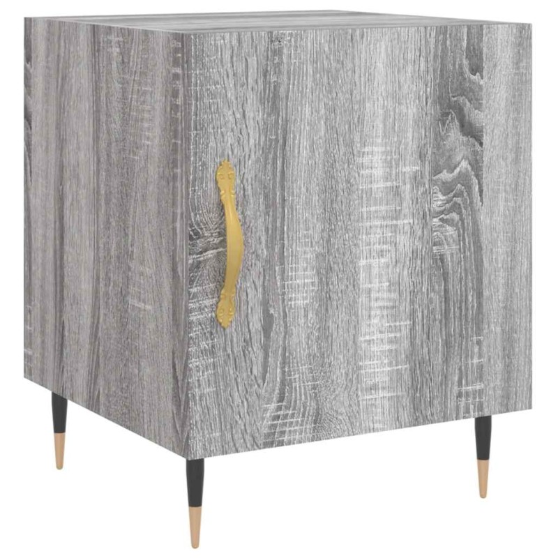 vidaXL Κομοδίνο Γκρι Sonoma 40 x 40 x 50 εκ. από Επεξεργασμένο Ξύλο