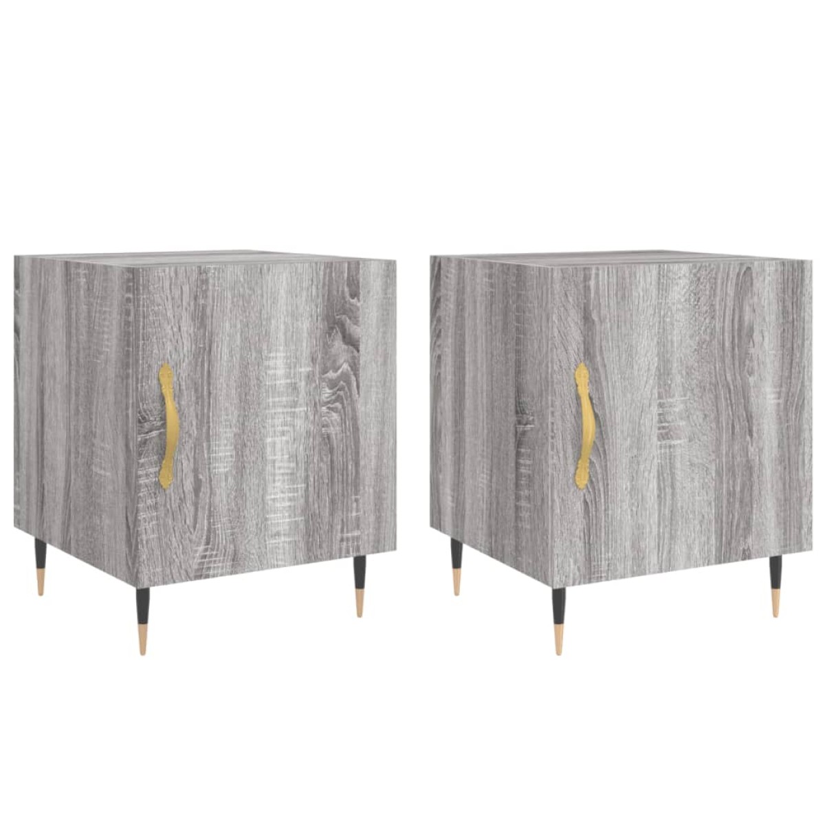 vidaXL Κομοδίνα 2 τεμ. Γκρι Sonoma 40 x 40 x 50 εκ. από Επεξεργ. Ξύλο