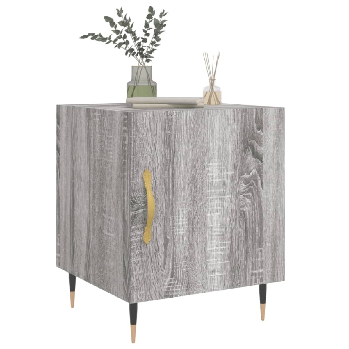 vidaXL Κομοδίνα 2 τεμ. Γκρι Sonoma 40 x 40 x 50 εκ. από Επεξεργ. Ξύλο