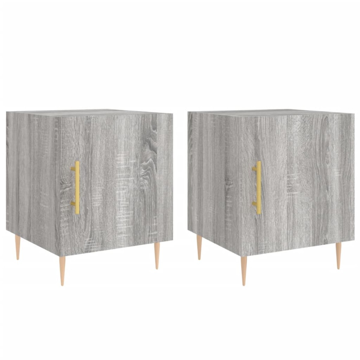 vidaXL Κομοδίνα 2 τεμ. Γκρι Sonoma 40 x 40 x 50 εκ. από Επεξεργ. Ξύλο
