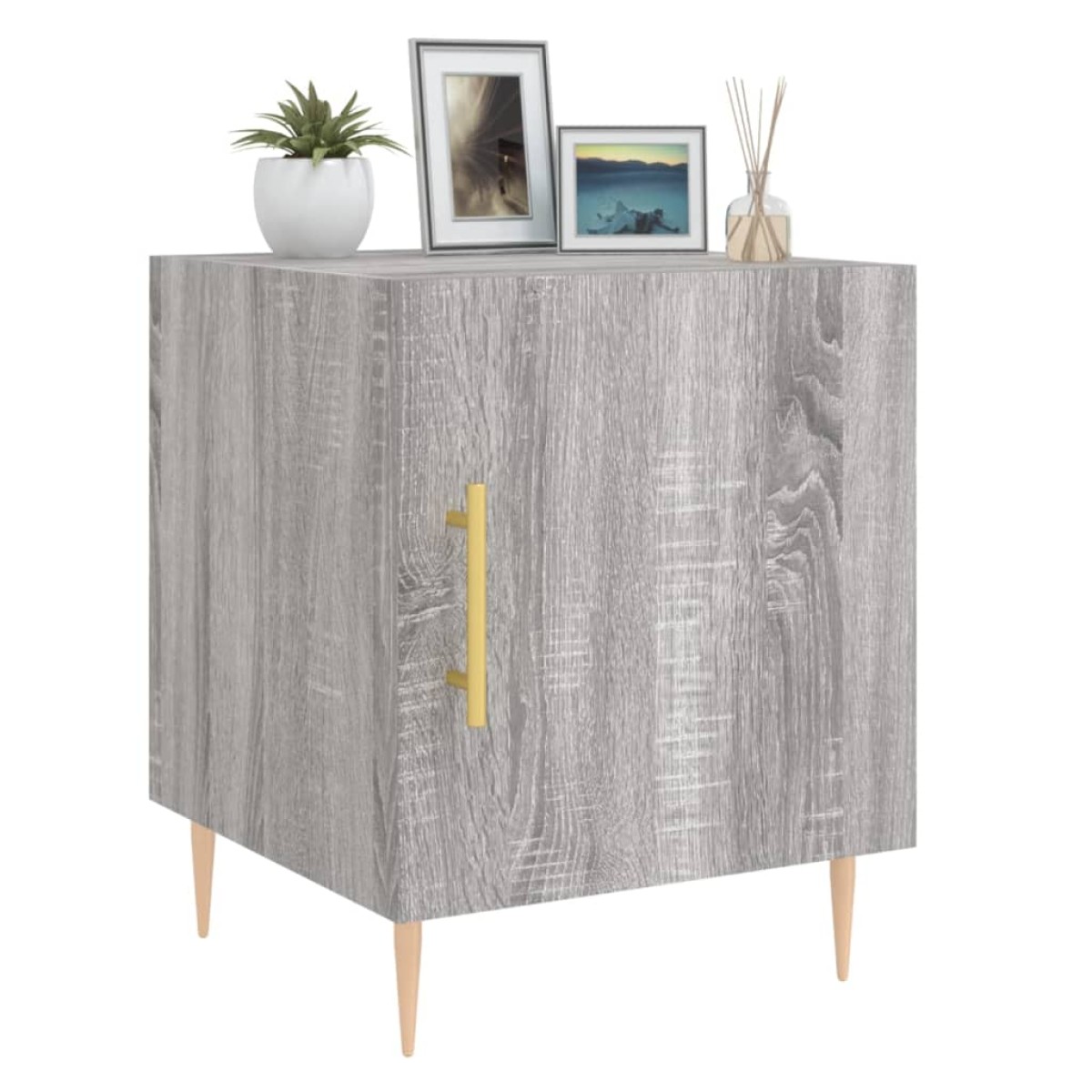 vidaXL Κομοδίνα 2 τεμ. Γκρι Sonoma 40 x 40 x 50 εκ. από Επεξεργ. Ξύλο