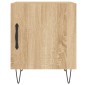 vidaXL Κομοδίνο Sonoma Δρυς 40 x 40 x 50 εκ. από Επεξεργασμένο Ξύλο