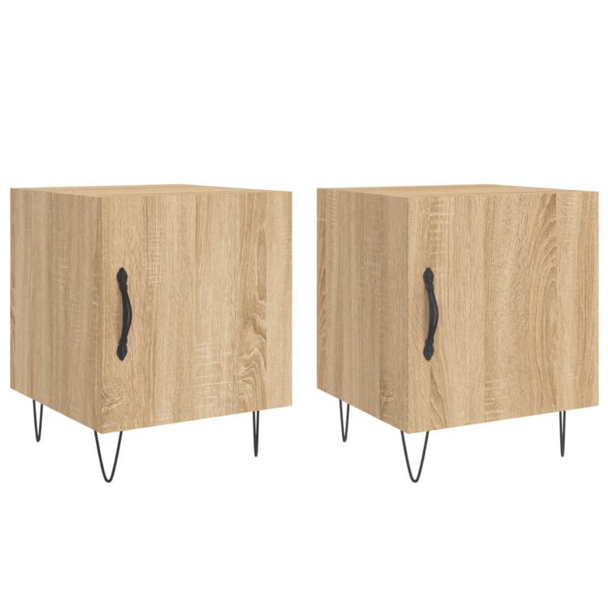 vidaXL Κομοδίνα 2 τεμ. Sonoma Δρυς 40x40x50 εκ. από Επεξεργασμένο Ξύλο