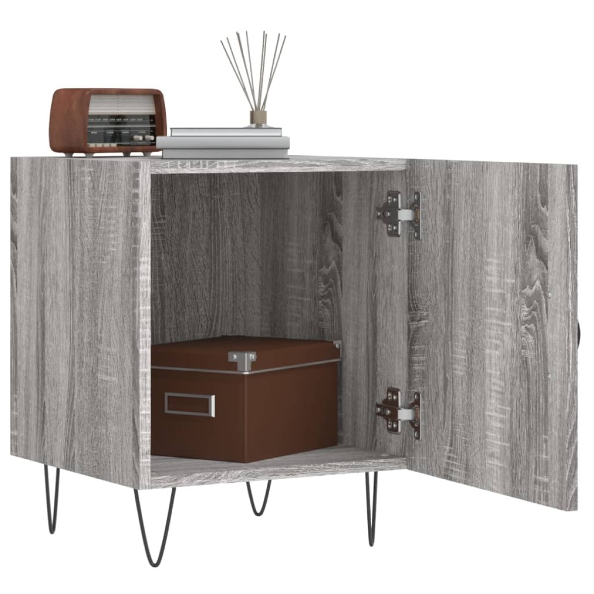 vidaXL Κομοδίνο Γκρι Sonoma 40 x 40 x 50 εκ. από Επεξεργασμένο Ξύλο