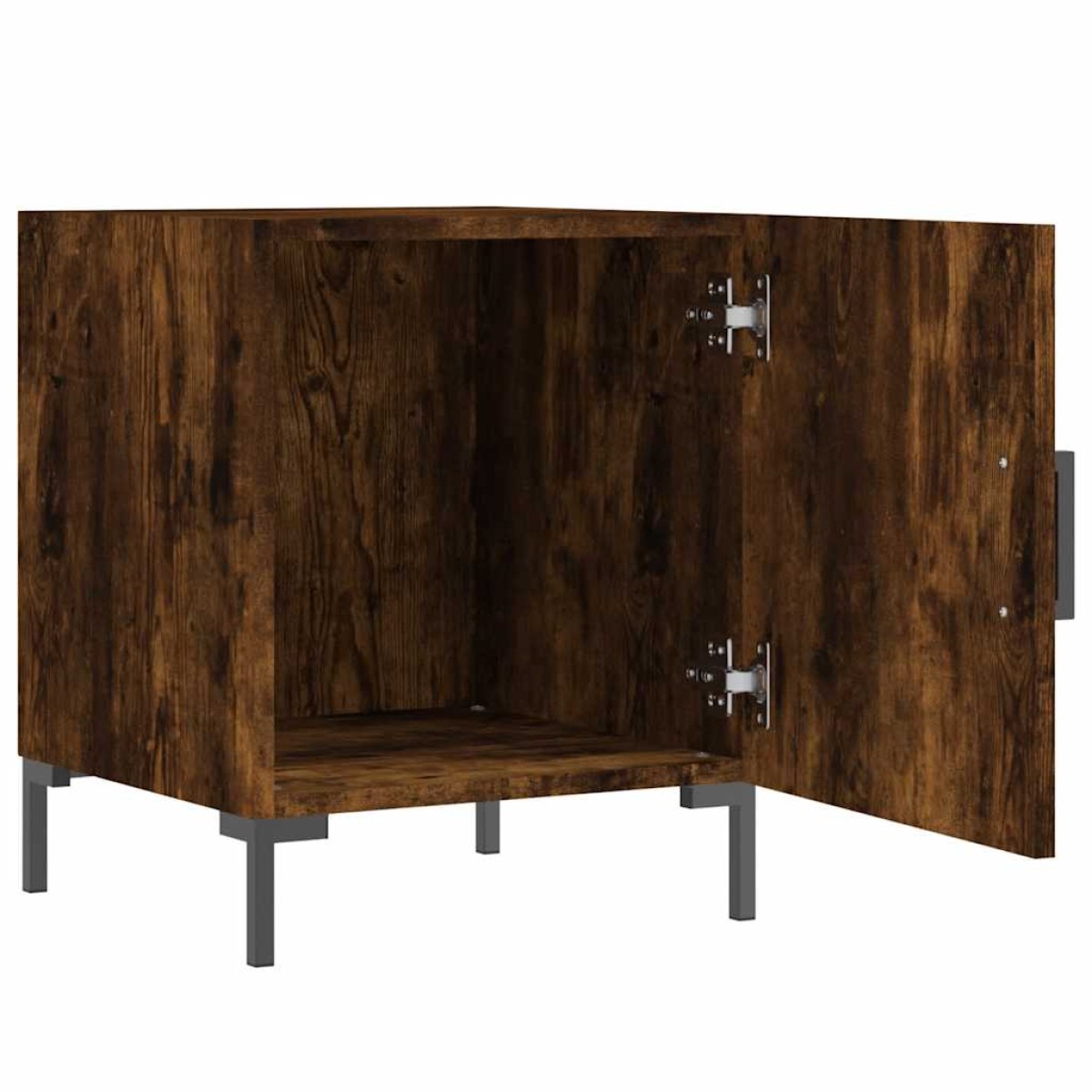 vidaXL Κομοδίνα 2 τεμ. Καπνιστή Δρυς 40 x 40 x 50 εκ. Επεξεργ. Ξύλο