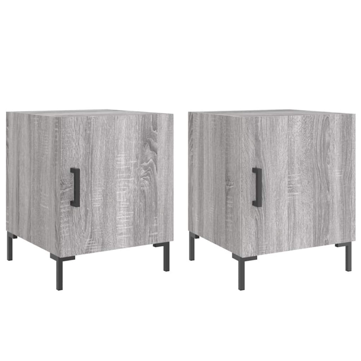 vidaXL Κομοδίνα 2 τεμ. Γκρι Sonoma 40 x 40 x 50 εκ. από Επεξεργ. Ξύλο