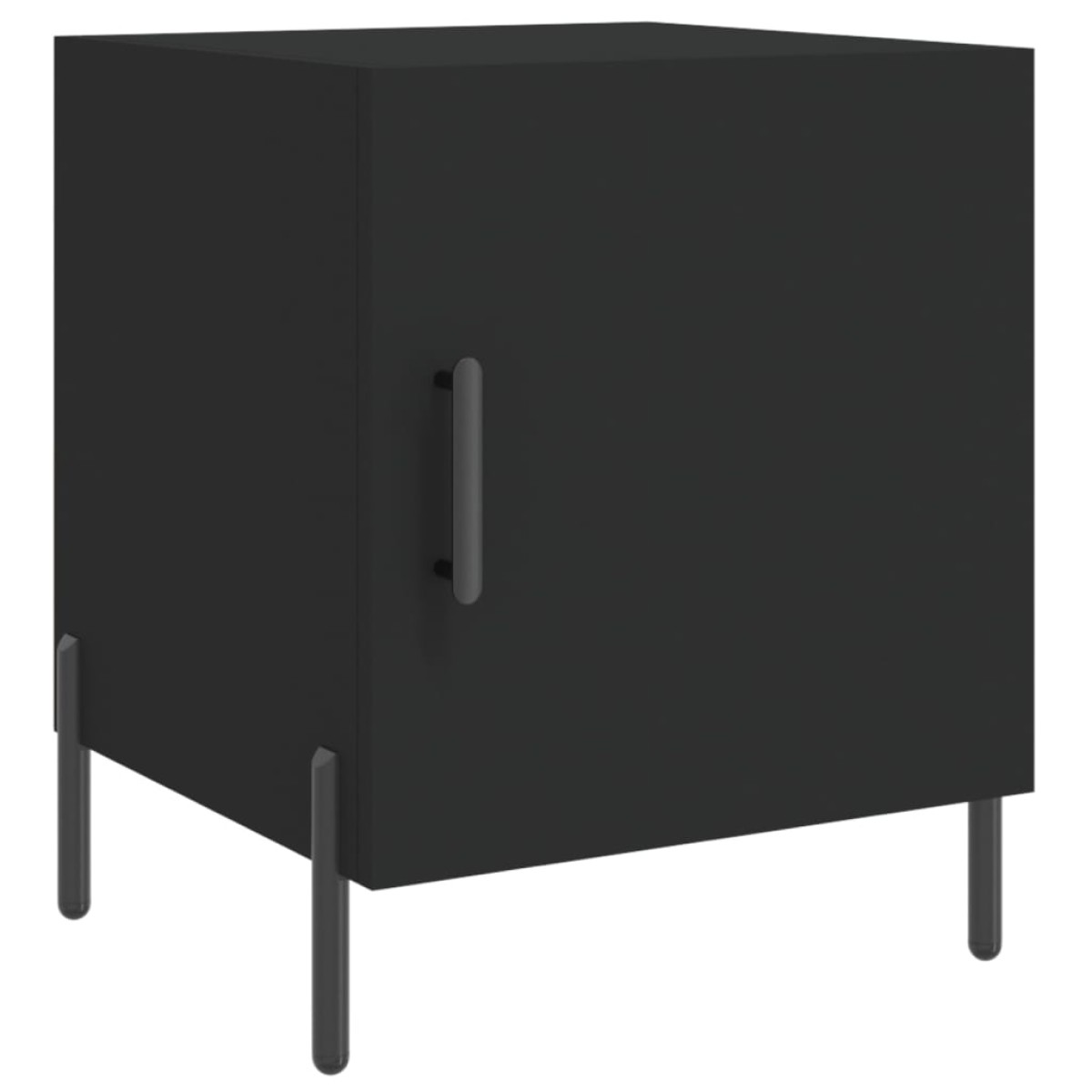 vidaXL Κομοδίνα 2 τεμ. Μαύρα 40 x 40 x 50 εκ. από Επεξεργασμένο Ξύλο