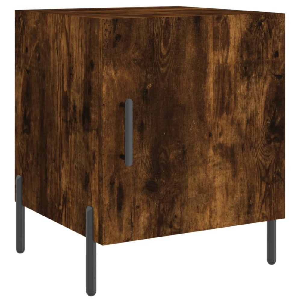 vidaXL Κομοδίνο Καπνιστή Δρυς 40 x 40 x 50 εκ. από Επεξεργασμένο Ξύλο