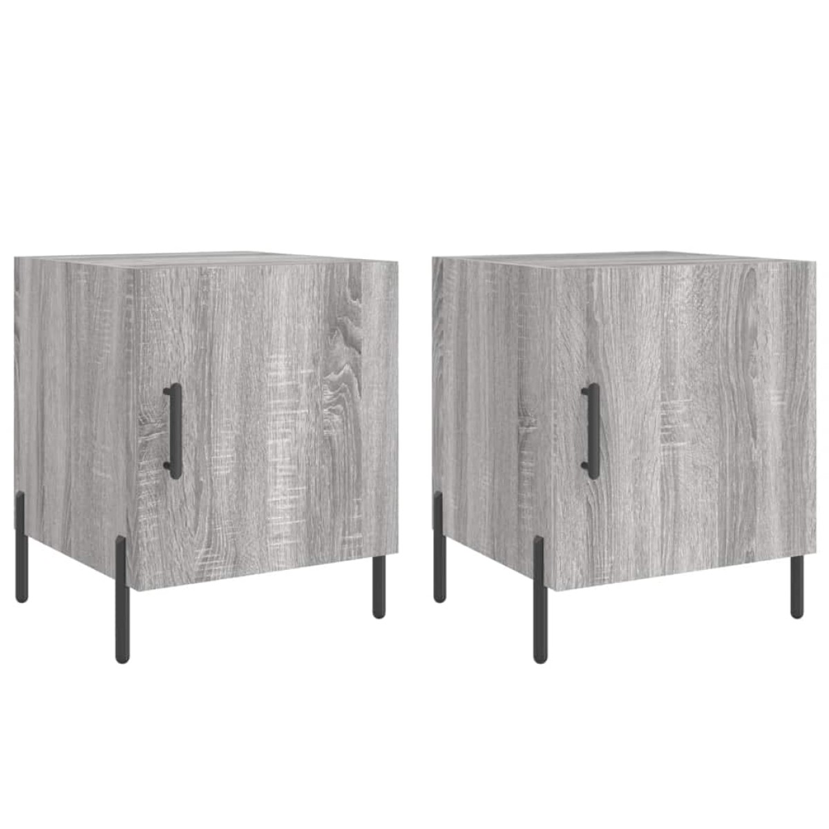 vidaXL Κομοδίνα 2 τεμ. Γκρι Sonoma 40 x 40 x 50 εκ. από Επεξεργ. Ξύλο