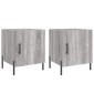vidaXL Κομοδίνα 2 τεμ. Γκρι Sonoma 40 x 40 x 50 εκ. από Επεξεργ. Ξύλο
