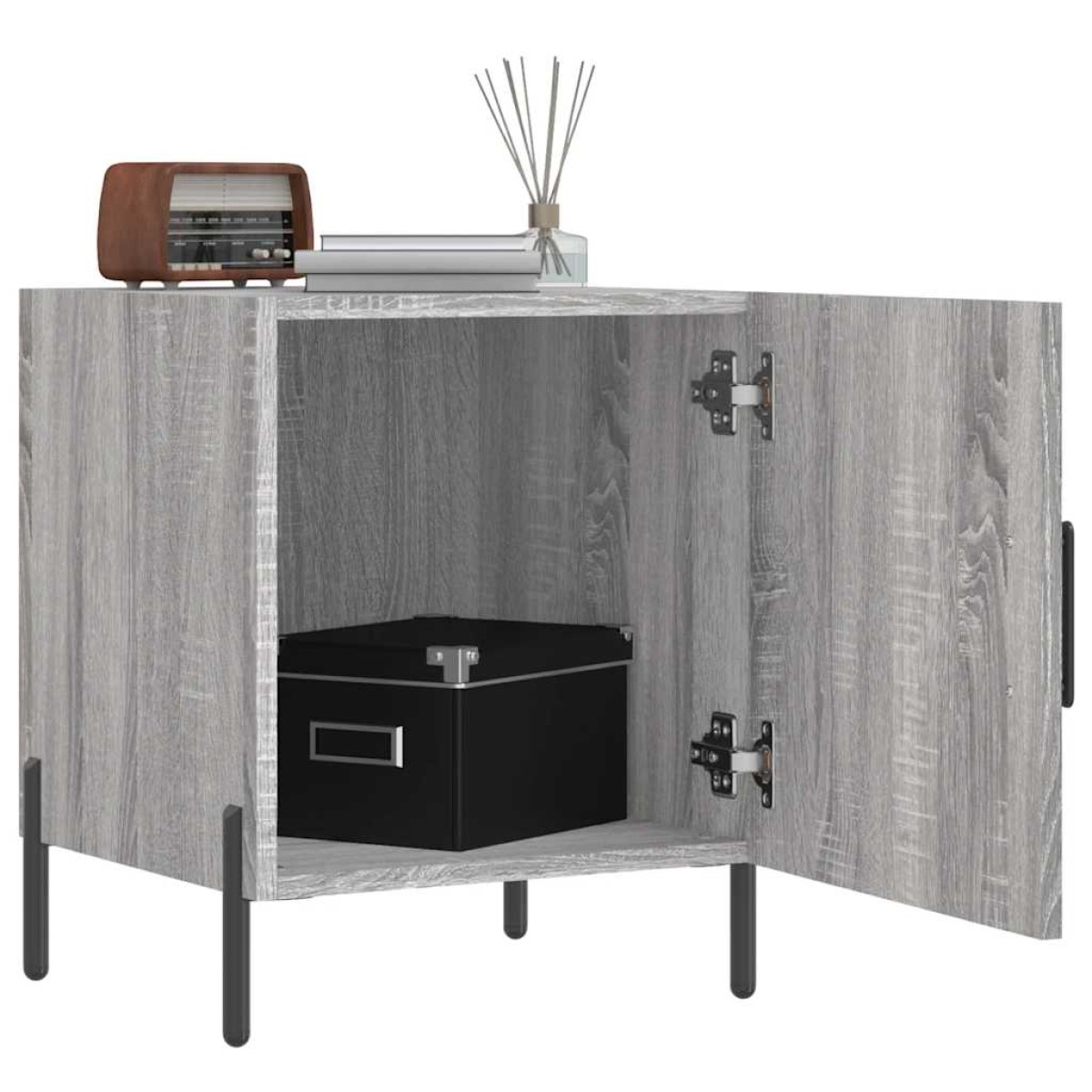 vidaXL Κομοδίνα 2 τεμ. Γκρι Sonoma 40 x 40 x 50 εκ. από Επεξεργ. Ξύλο
