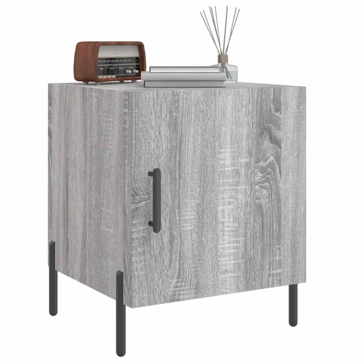 vidaXL Κομοδίνα 2 τεμ. Γκρι Sonoma 40 x 40 x 50 εκ. από Επεξεργ. Ξύλο