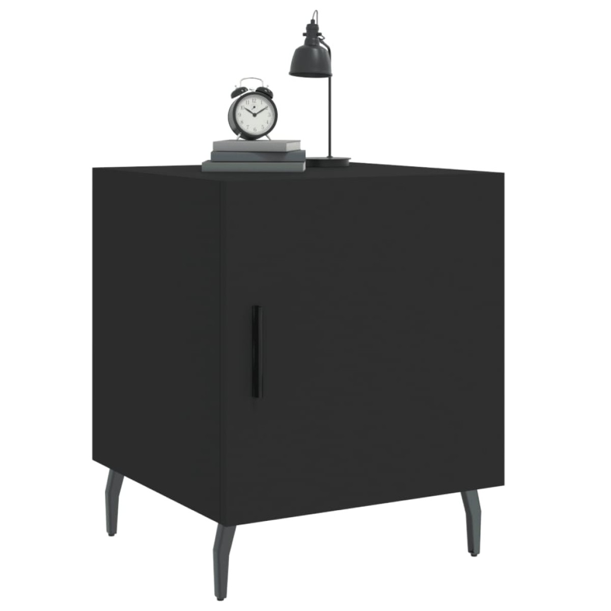 vidaXL Κομοδίνο Μαύρο 40 x 40 x 50 εκ. από Επεξεργασμένο Ξύλο