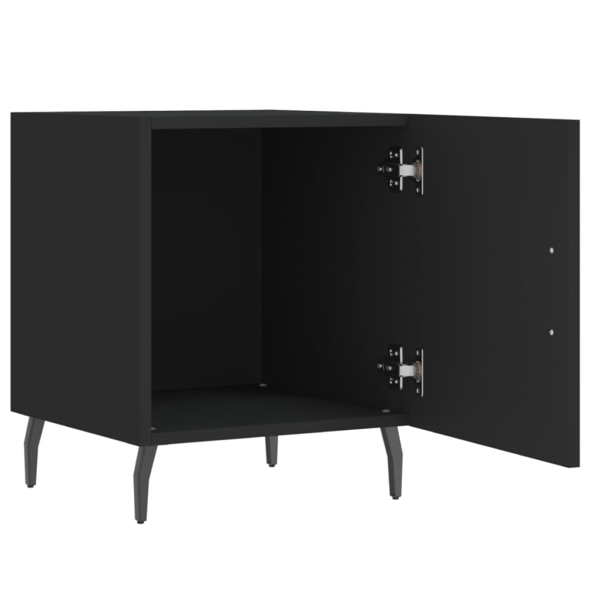 vidaXL Κομοδίνο Μαύρο 40 x 40 x 50 εκ. από Επεξεργασμένο Ξύλο