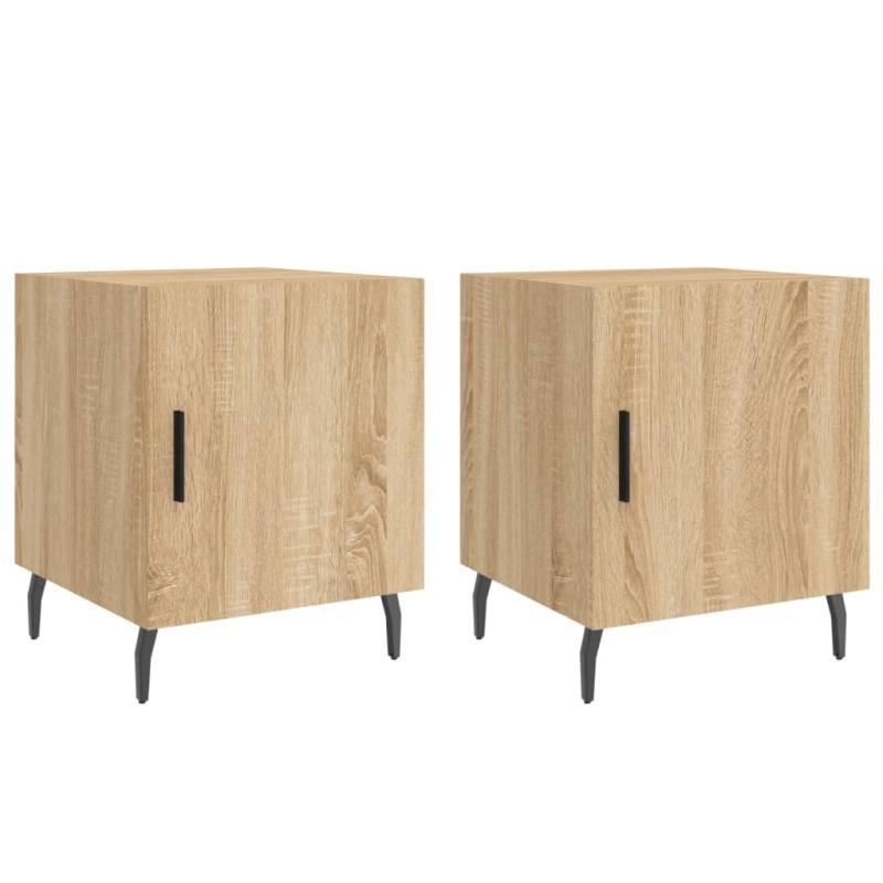 vidaXL Κομοδίνα 2 τεμ. Sonoma Δρυς 40x40x50 εκ. από Επεξεργασμένο Ξύλο