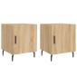 vidaXL Κομοδίνα 2 τεμ. Sonoma Δρυς 40x40x50 εκ. από Επεξεργασμένο Ξύλο