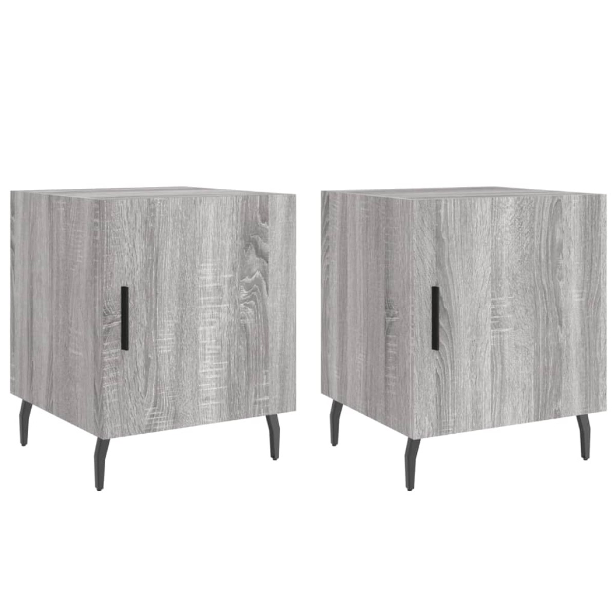 vidaXL Κομοδίνα 2 τεμ. Γκρι Sonoma 40x40x50 εκ. από Επεξεργασμένο Ξύλο