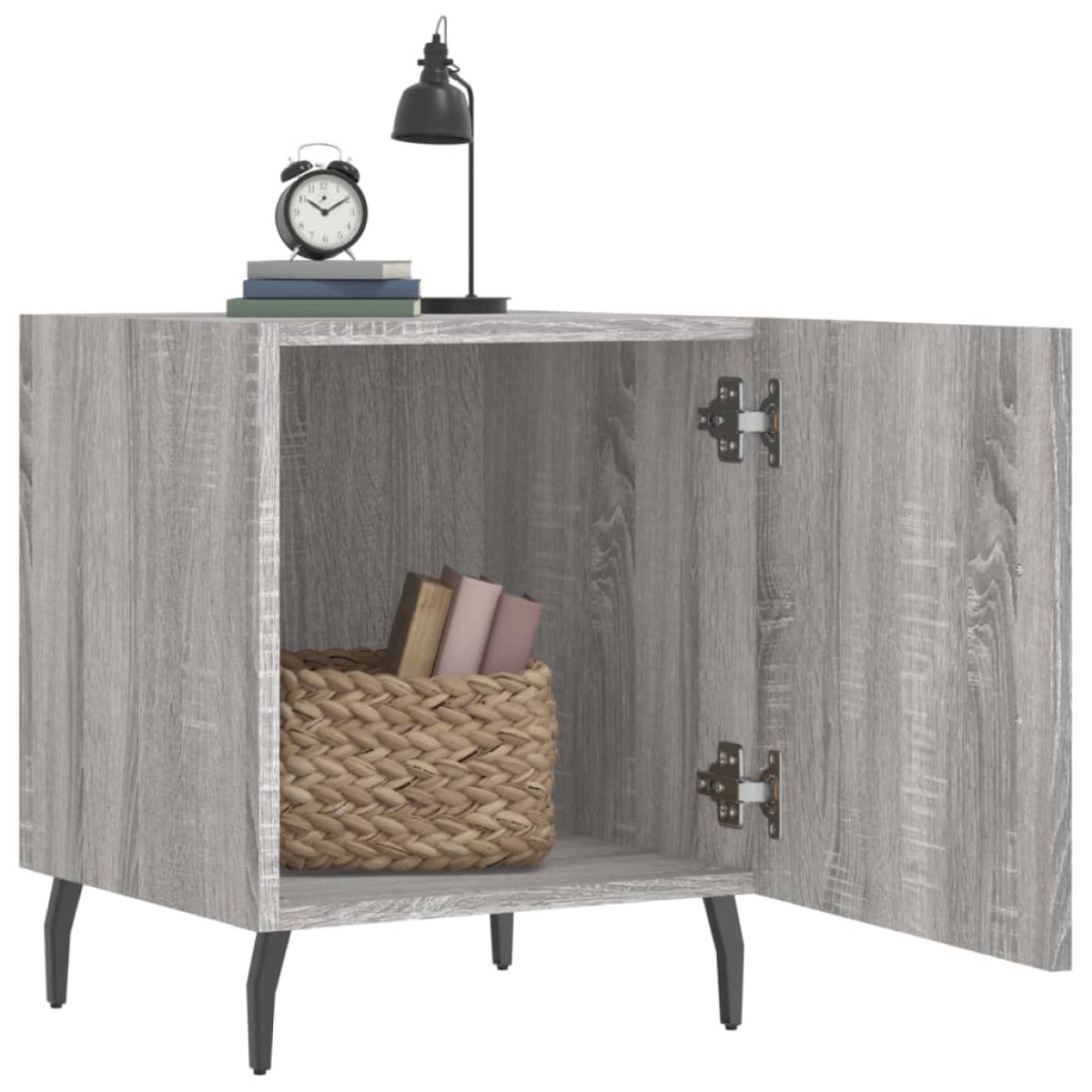 vidaXL Κομοδίνα 2 τεμ. Γκρι Sonoma 40x40x50 εκ. από Επεξεργασμένο Ξύλο