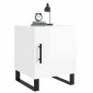 vidaXL Κομοδίνα 2 τεμ. Γυαλ. Λευκό 40 x 40 x 50 εκ. από Επεξεργ. Ξύλο