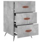 vidaXL Κομοδίνο Γκρι Σκυροδέματος 40x40x66 εκ. από Επεξεργασμένο Ξύλο