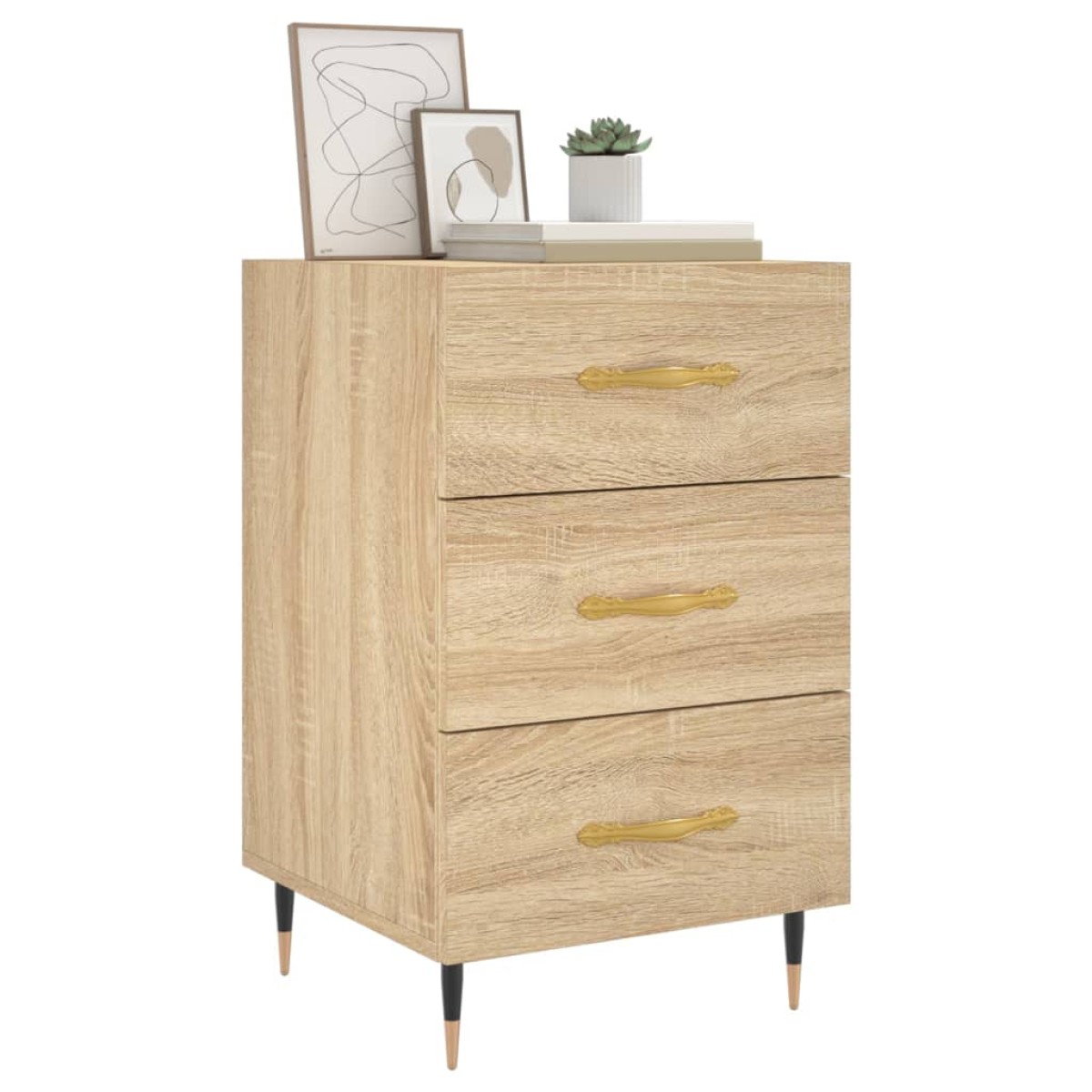 vidaXL Κομοδίνο Sonoma Δρυς 40 x 40 x 66 εκ. από Επεξεργασμένο Ξύλο