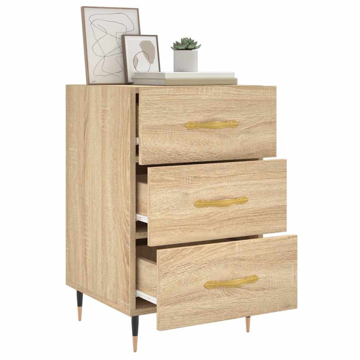 vidaXL Κομοδίνο Sonoma Δρυς 40 x 40 x 66 εκ. από Επεξεργασμένο Ξύλο