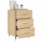 vidaXL Κομοδίνο Sonoma Δρυς 40 x 40 x 66 εκ. από Επεξεργασμένο Ξύλο