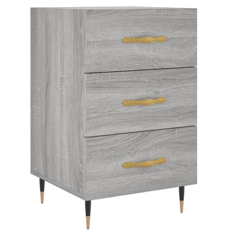 vidaXL Κομοδίνο Γκρι Sonoma 40 x 40 x 66 εκ. από Επεξεργασμένο Ξύλο