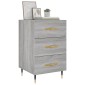vidaXL Κομοδίνο Γκρι Sonoma 40 x 40 x 66 εκ. από Επεξεργασμένο Ξύλο