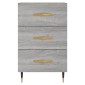 vidaXL Κομοδίνο Γκρι Sonoma 40 x 40 x 66 εκ. από Επεξεργασμένο Ξύλο