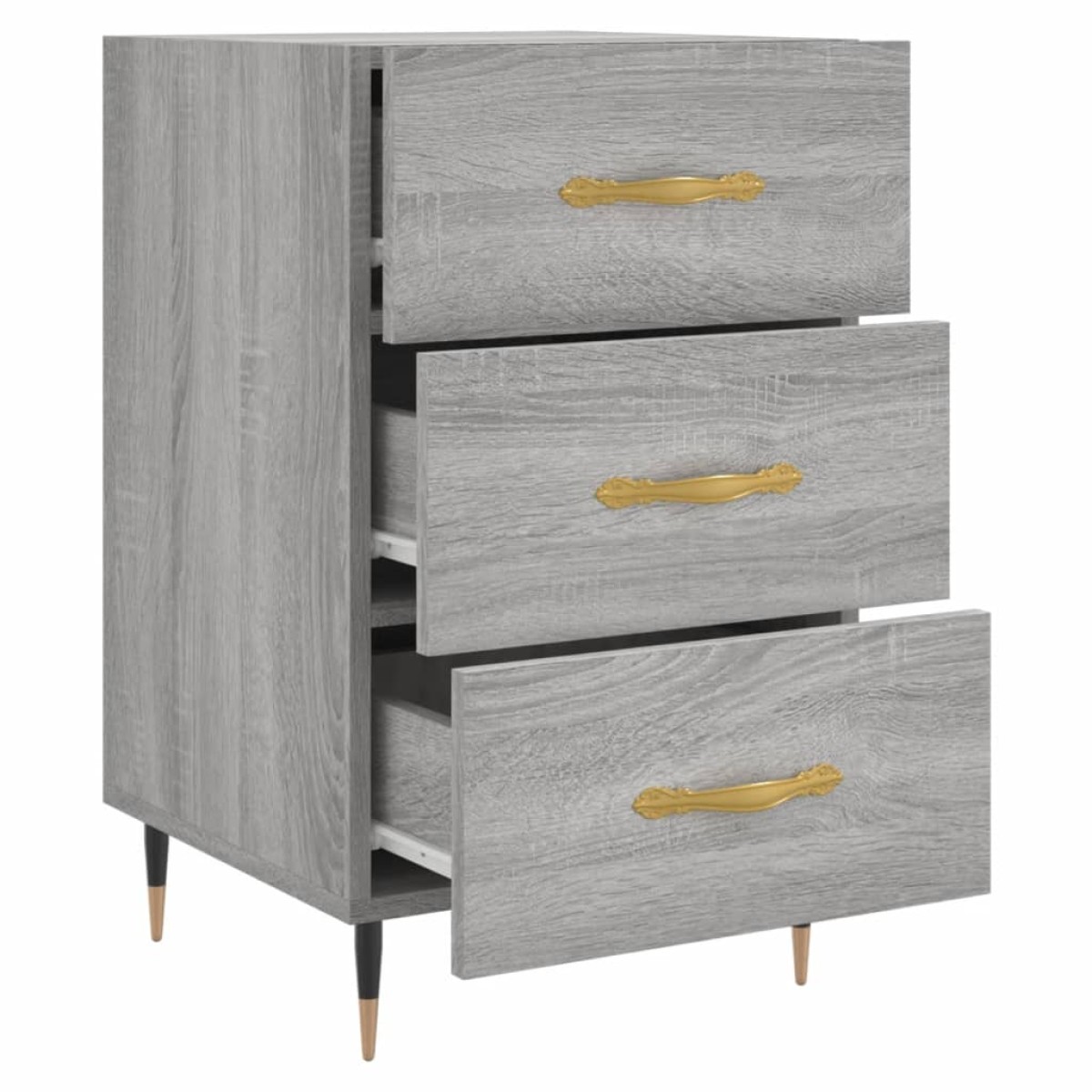 vidaXL Κομοδίνο Γκρι Sonoma 40 x 40 x 66 εκ. από Επεξεργασμένο Ξύλο