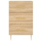 vidaXL Κομοδίνο Sonoma Δρυς 40 x 40 x 66 εκ. από Επεξεργασμένο Ξύλο