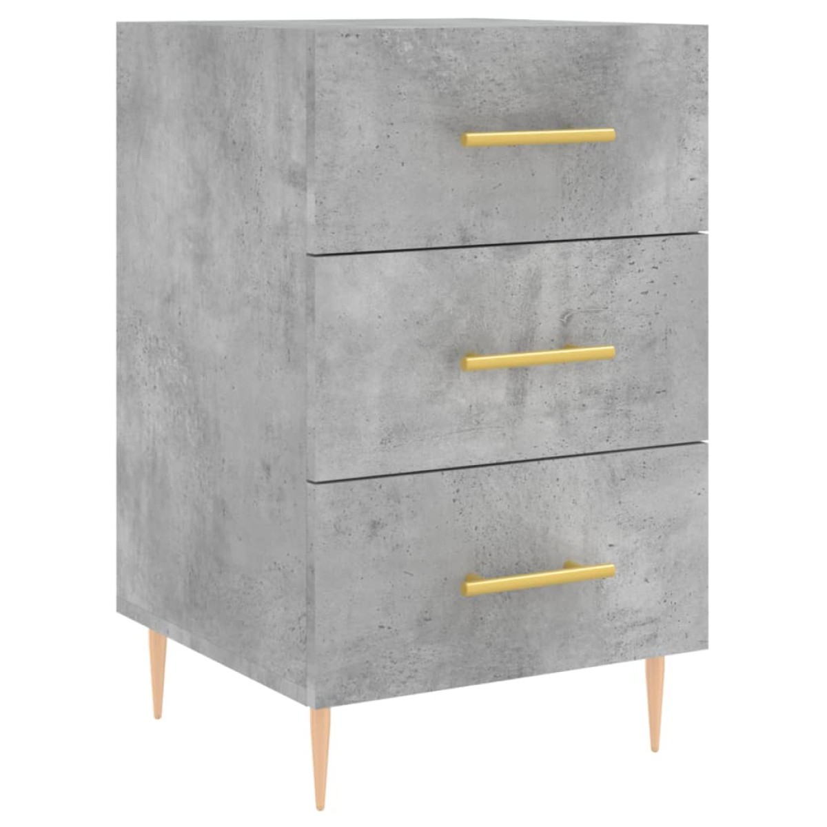 vidaXL Κομοδίνο Γκρι Σκυροδέματος 40x40x66 εκ. από Επεξεργασμένο Ξύλο