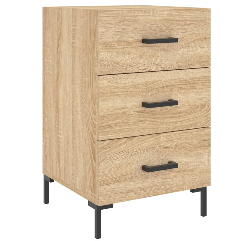 vidaXL Κομοδίνο Sonoma Δρυς 40 x 40 x 66 εκ. από Επεξεργασμένο Ξύλο