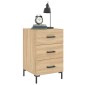 vidaXL Κομοδίνο Sonoma Δρυς 40 x 40 x 66 εκ. από Επεξεργασμένο Ξύλο