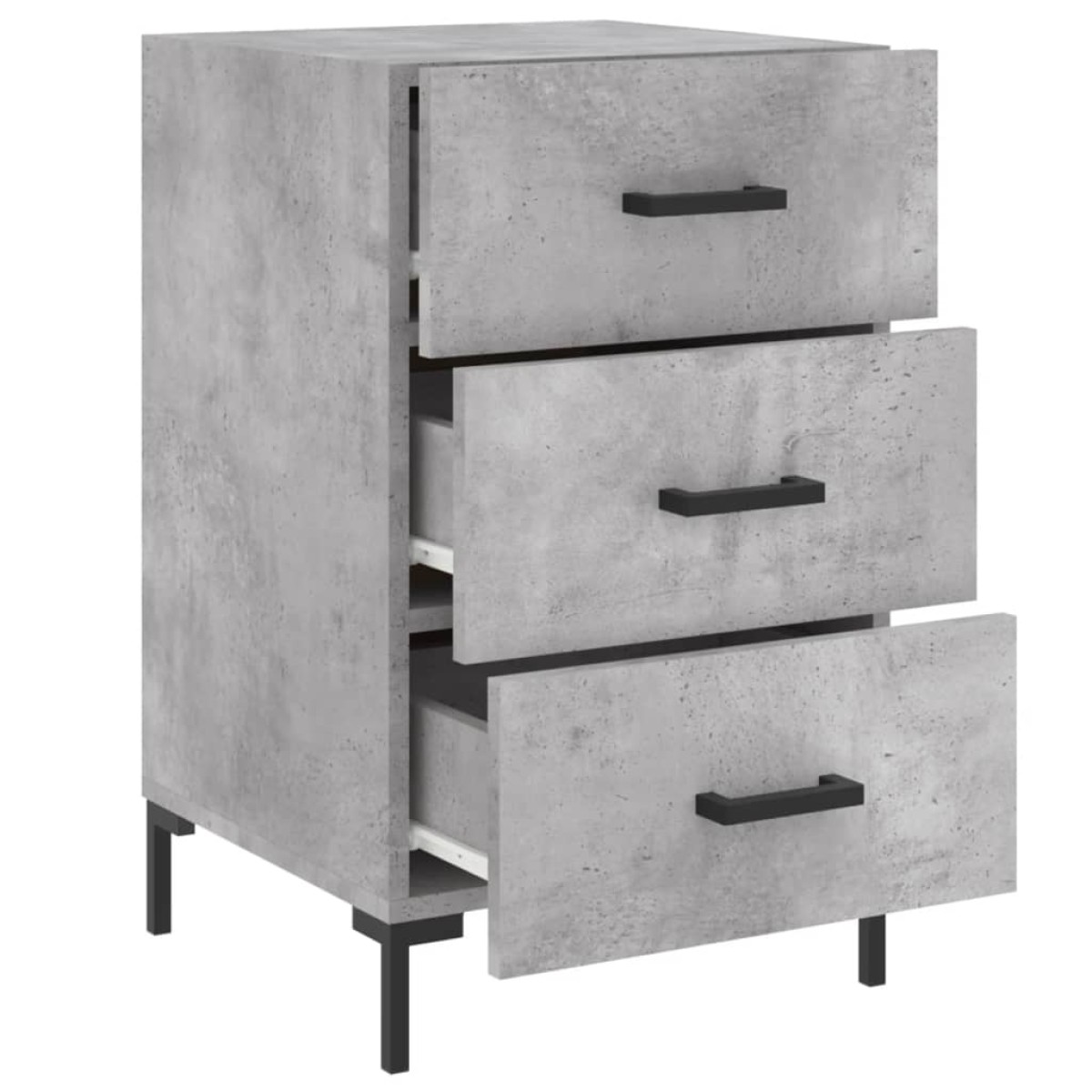 vidaXL Κομοδίνο Γκρι Σκυροδέματος 40x40x66 εκ. από Επεξεργασμένο Ξύλο