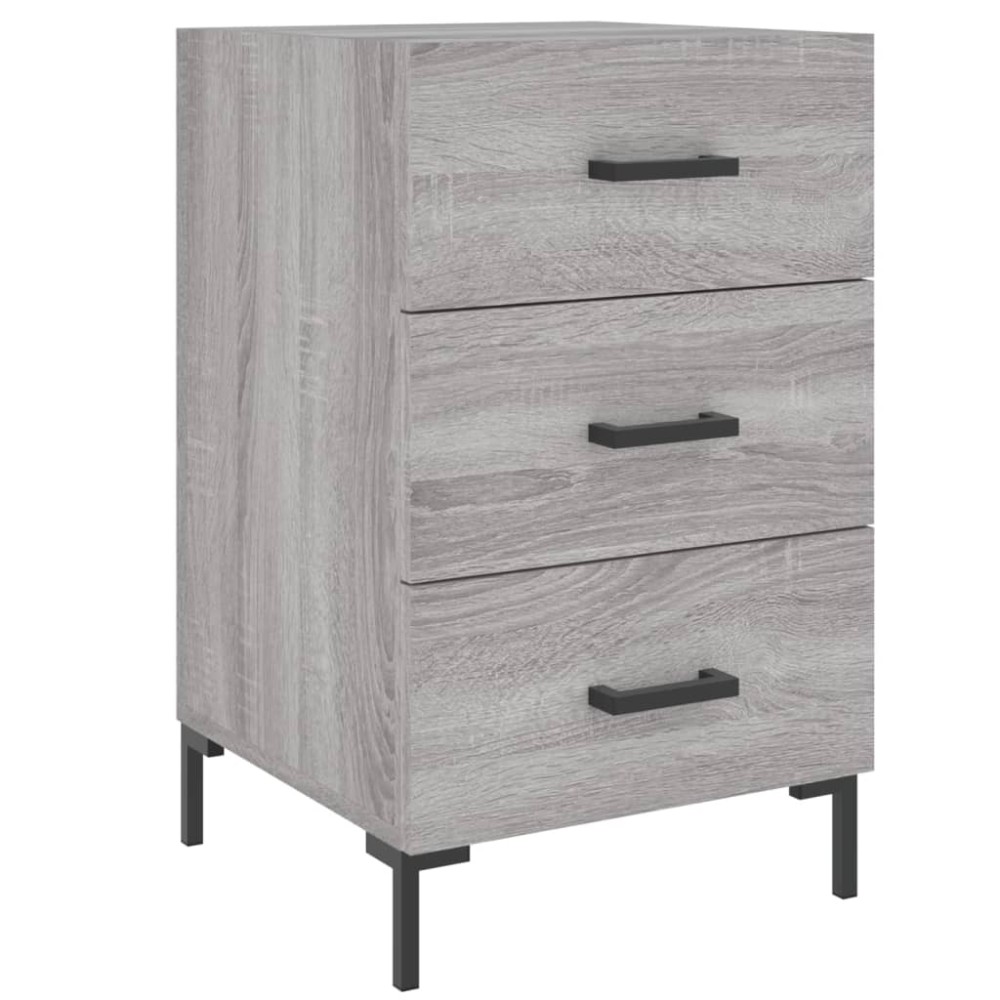 vidaXL Κομοδίνο Γκρι Sonoma 40 x 40 x 66 εκ. από Επεξεργασμένο Ξύλο