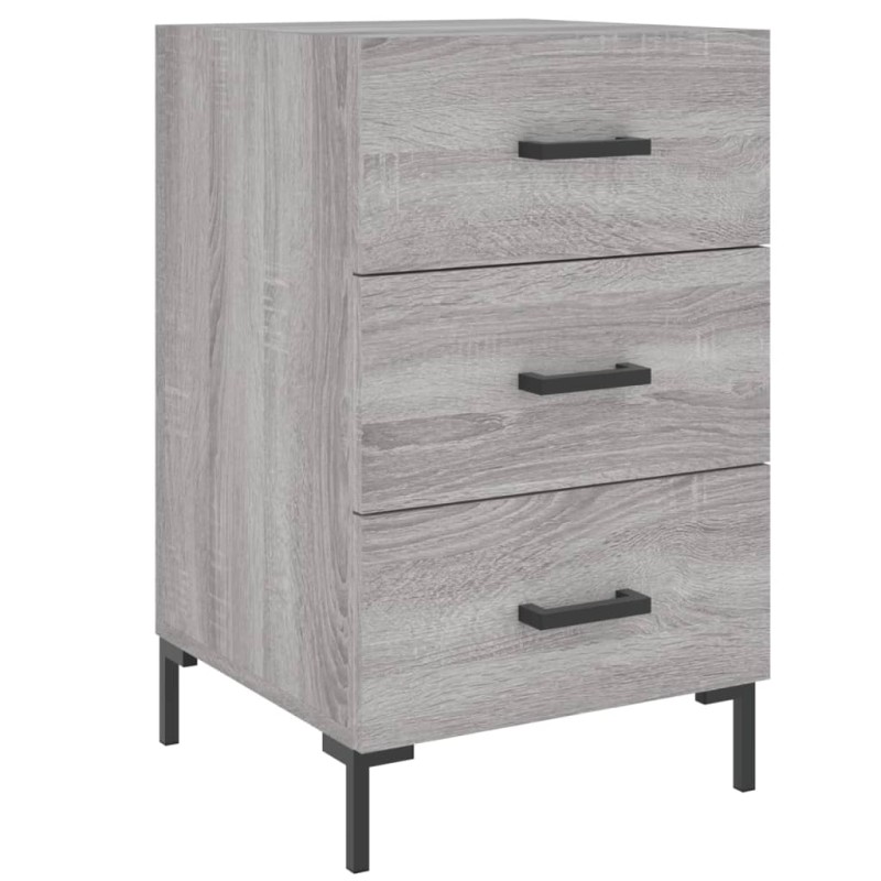 vidaXL Κομοδίνο Γκρι Sonoma 40 x 40 x 66 εκ. από Επεξεργασμένο Ξύλο