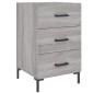 vidaXL Κομοδίνο Γκρι Sonoma 40 x 40 x 66 εκ. από Επεξεργασμένο Ξύλο