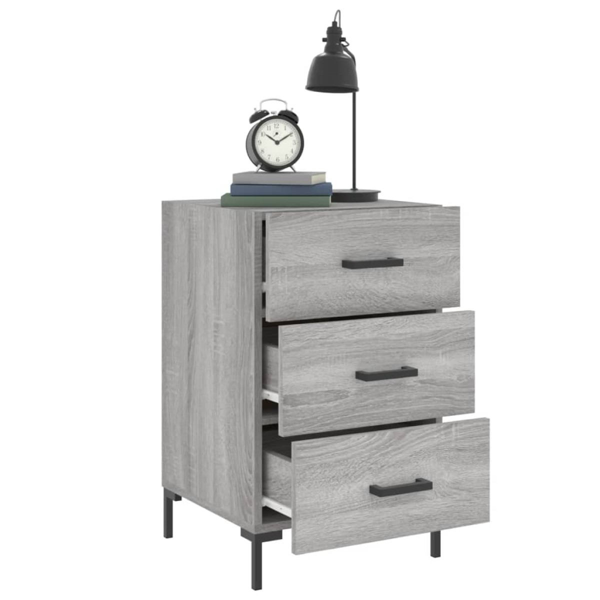 vidaXL Κομοδίνο Γκρι Sonoma 40 x 40 x 66 εκ. από Επεξεργασμένο Ξύλο