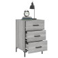vidaXL Κομοδίνο Γκρι Sonoma 40 x 40 x 66 εκ. από Επεξεργασμένο Ξύλο