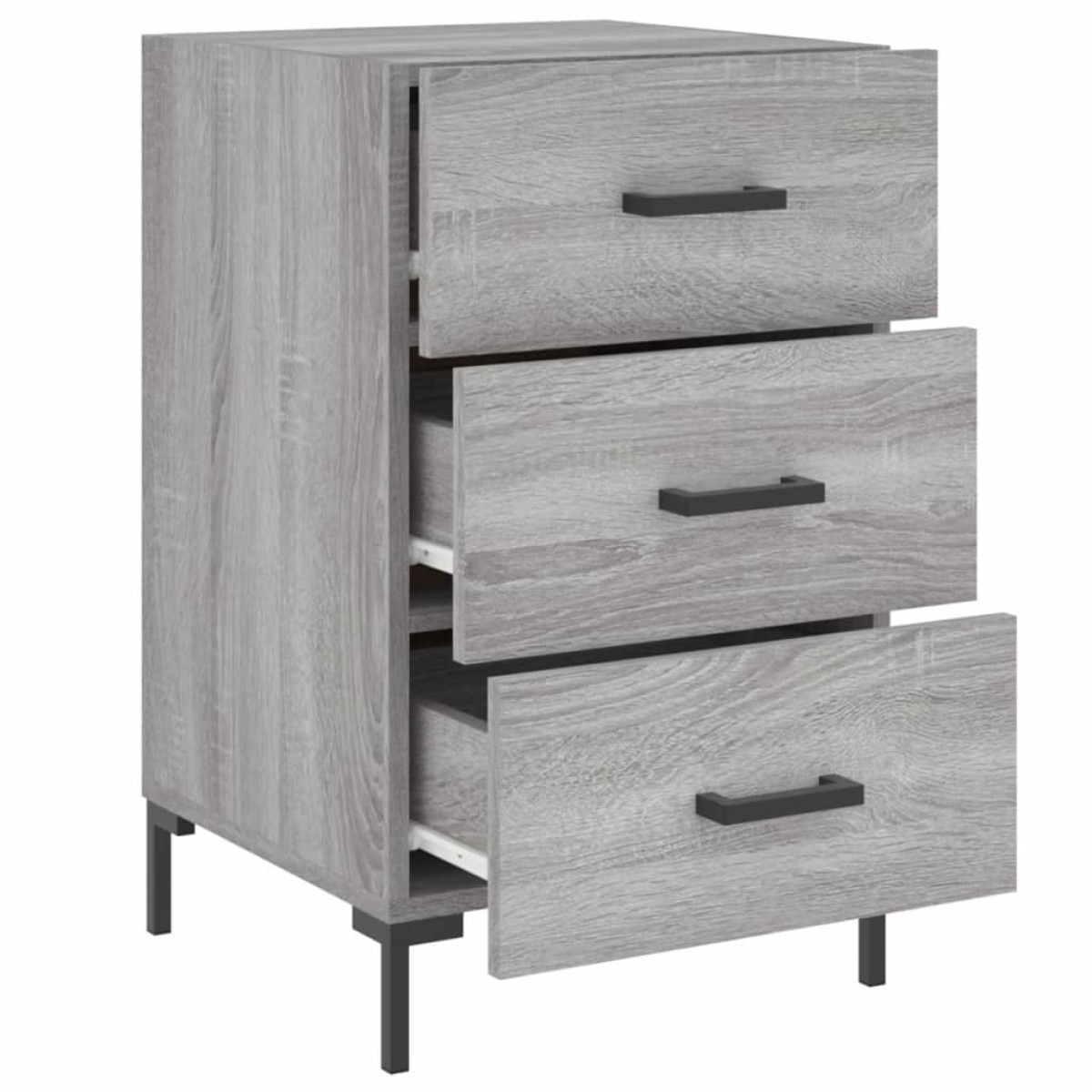 vidaXL Κομοδίνο Γκρι Sonoma 40 x 40 x 66 εκ. από Επεξεργασμένο Ξύλο