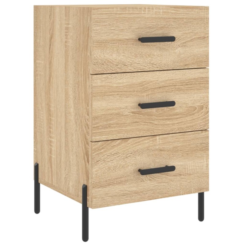 vidaXL Κομοδίνο Sonoma Δρυς 40 x 40 x 66 εκ. από Επεξεργασμένο Ξύλο