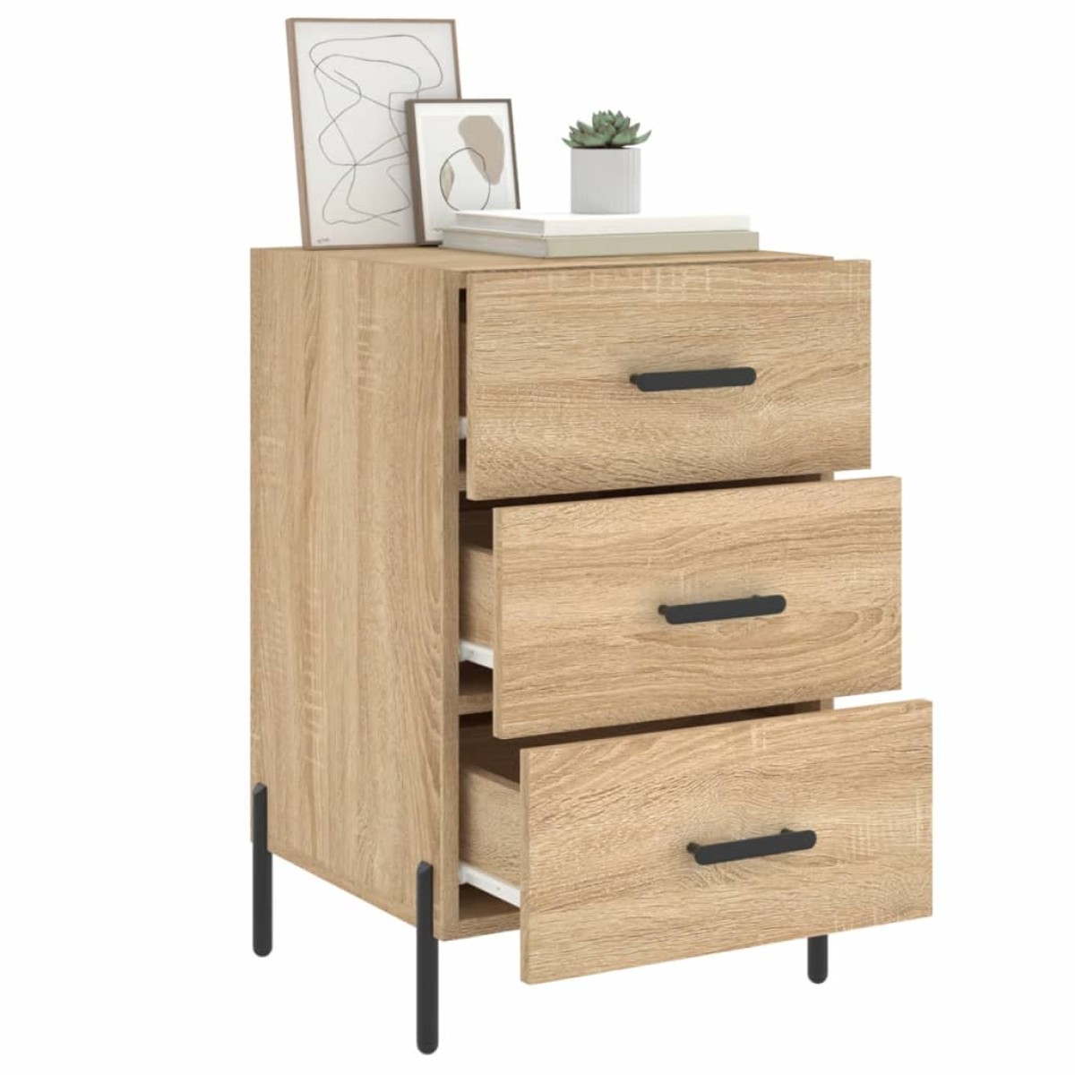 vidaXL Κομοδίνο Sonoma Δρυς 40 x 40 x 66 εκ. από Επεξεργασμένο Ξύλο