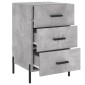 vidaXL Κομοδίνο Γκρι Σκυροδέματος 40x40x66 εκ. από Επεξεργασμένο Ξύλο