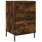 vidaXL Κομοδίνο Καπνιστή Δρυς 40 x 40 x 66 εκ. από Επεξεργασμένο Ξύλο