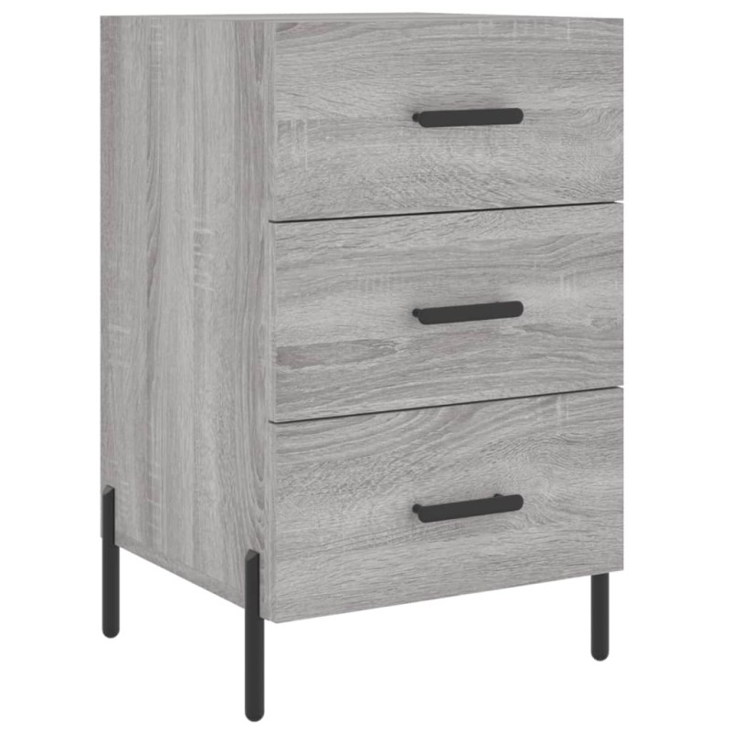 vidaXL Κομοδίνο Γκρι Sonoma 40 x 40 x 66 εκ. από Επεξεργασμένο Ξύλο