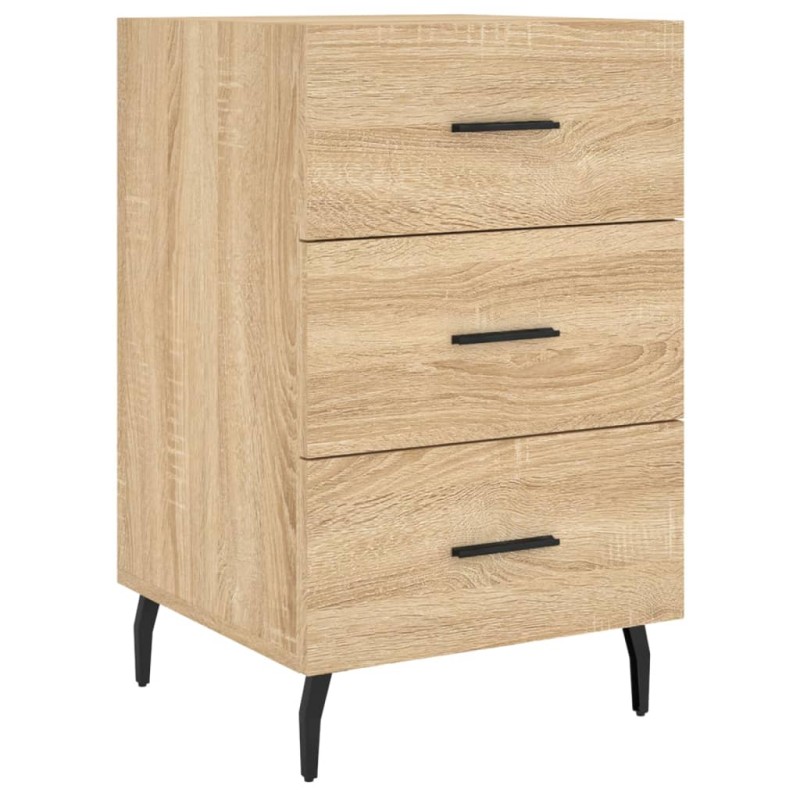vidaXL Κομοδίνο Sonoma Δρυς 40 x 40 x 66 εκ. από Επεξεργασμένο Ξύλο